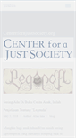 Mobile Screenshot of centerforajustsociety.org